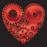 Metallic Red Heart