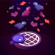 Searching love with magnifier