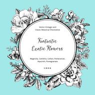 Wreath with exotic flowers N6