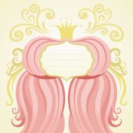 Invitation birthday or wedding card Princess style N2