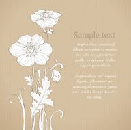 Card with beautiful flowers