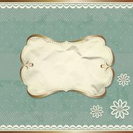 Vintage border with lace and flowers
