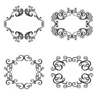 Vector Decorative Ornamental Frame for Text N4