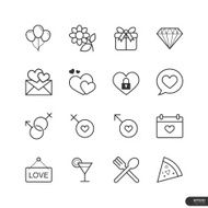 Dating &amp; celebrate Icons set N2