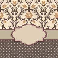 Vintage vector flower frame N187
