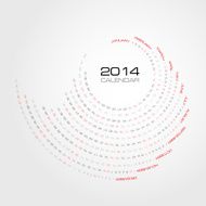 round simply vector calendar 2014 N2