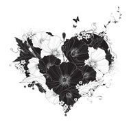 Abstract Floral Heart N2