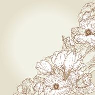 Vintage style vector design with flowers
