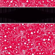 red background with white decorative ornaments N2