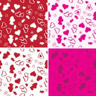 Seamless Love Background Set