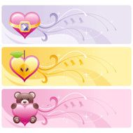 Valentine&#039;s banners set N2