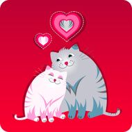 Love greetings card - happy together