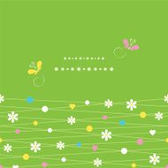 cute hearts flowers dots and butterflies greeting card N4