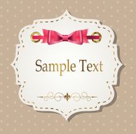 Gift Card with Ribbons Design Elements Vector Illustration N11