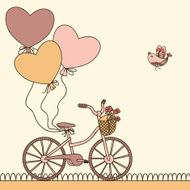 Bicycle with balloons
