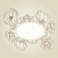 Vintage style floral frame