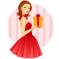 Woman with gift