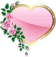 Valentines heart with roses