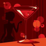 Glass of martini