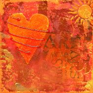 collage artwork with heart N2