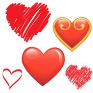 Set of vector hearts N3