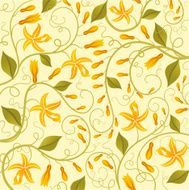 Vanilla Floral background Vector illustration