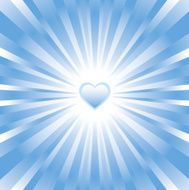 Blue glowing heart background