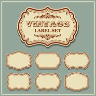 Vector set vintage labels N12