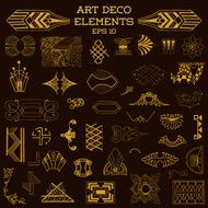 Art Deco Vintage Frames and Design Elements - hand drawn N4