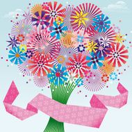Bouquet with ribbon N2