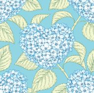 Seamless floral hearts