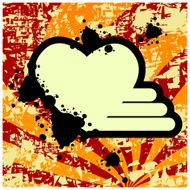 Abstract grunge heart