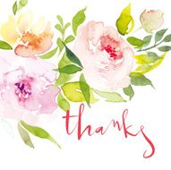 Watercolor greeting card flowers N232