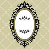 Decorative oval vintage frame N2