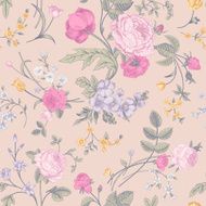 Seamless vector classic pastel romantic pattern