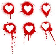 Splattered heart set
