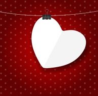 Happy Valentines Day card with heart Vector illustration N159