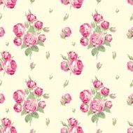 Vintage vector seamless pattern with bouquets
