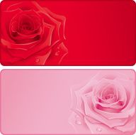 Banners with roses