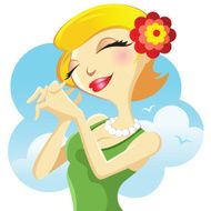 Girl Having Happy Thoughts