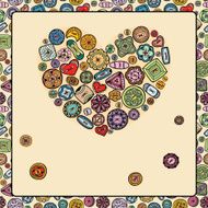 Buttons heart N2