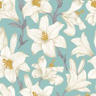 Seamless vector floral pattern N45