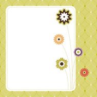 floral card green