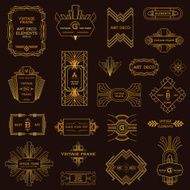 Art Deco Vintage Frames and Design Elements N12