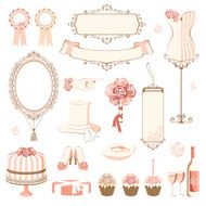 Set of wedding design elements N3
