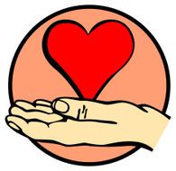 hand holding a heart