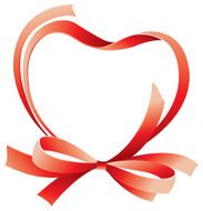 Valentine ribbon heart