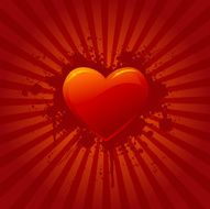 Red heart with background