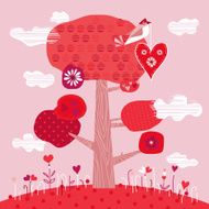 Valentine's Card (Cute Bird with Heart)