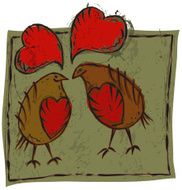 Lovebird Heart Robins